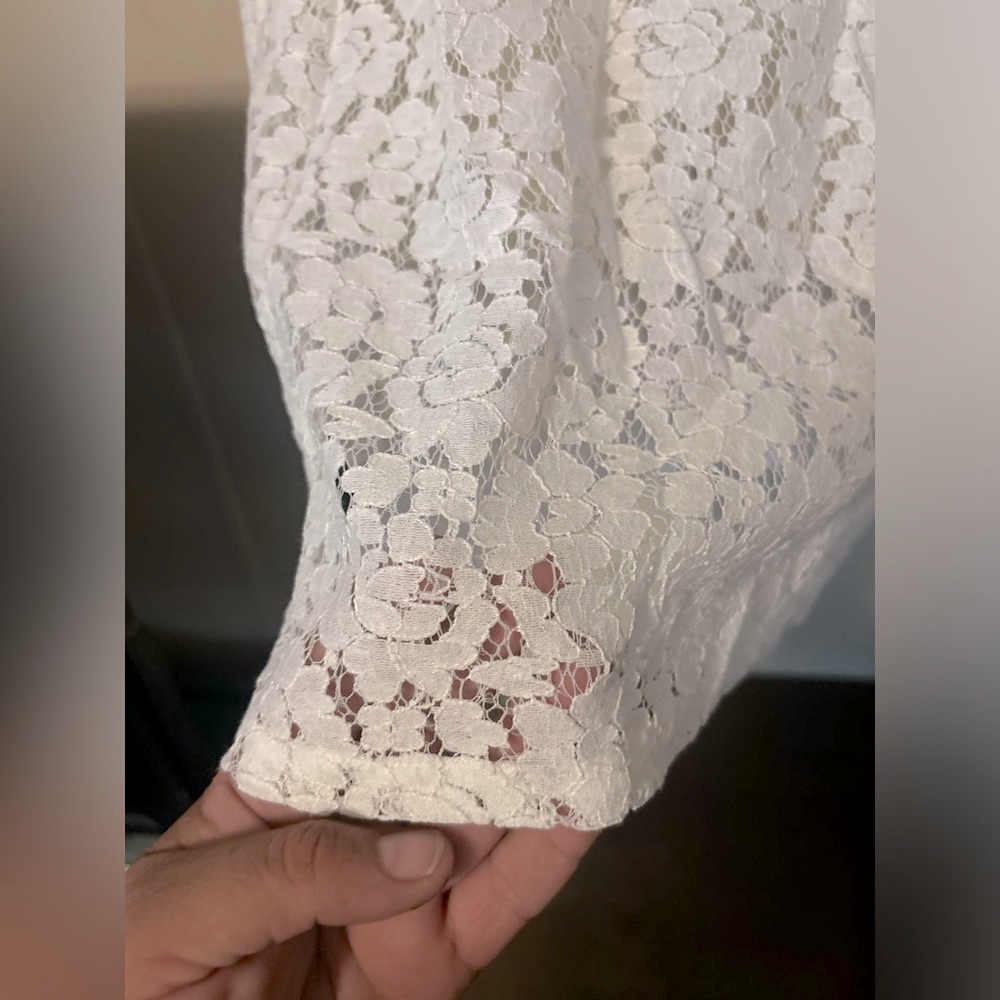 Nicole by Nicole miller white lace cover up dress. - Picture 3 of 4